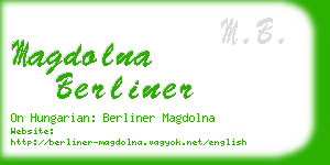 magdolna berliner business card
